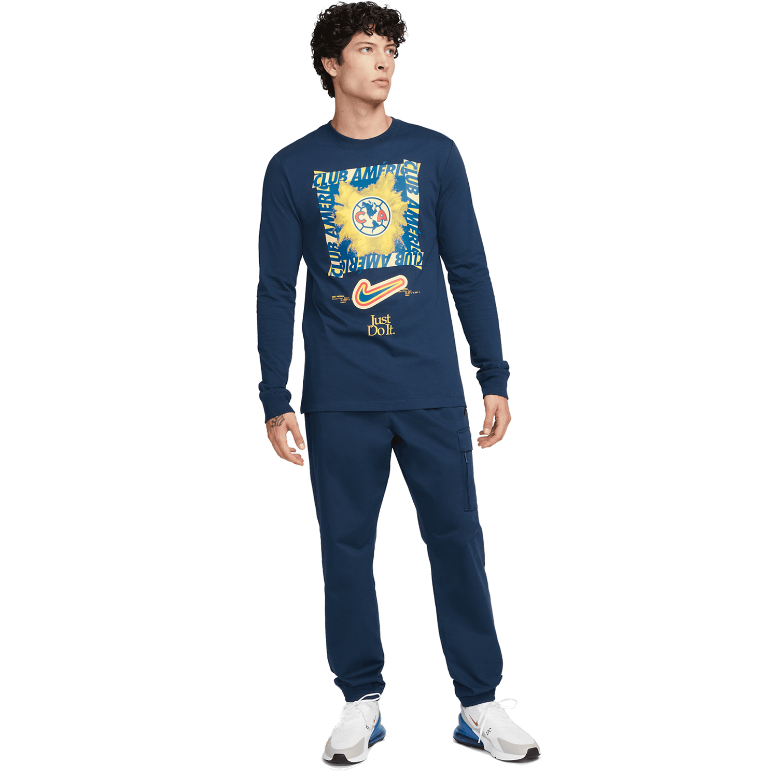 Nike Club America Men's Long Sleeve DNA Graphic Tee